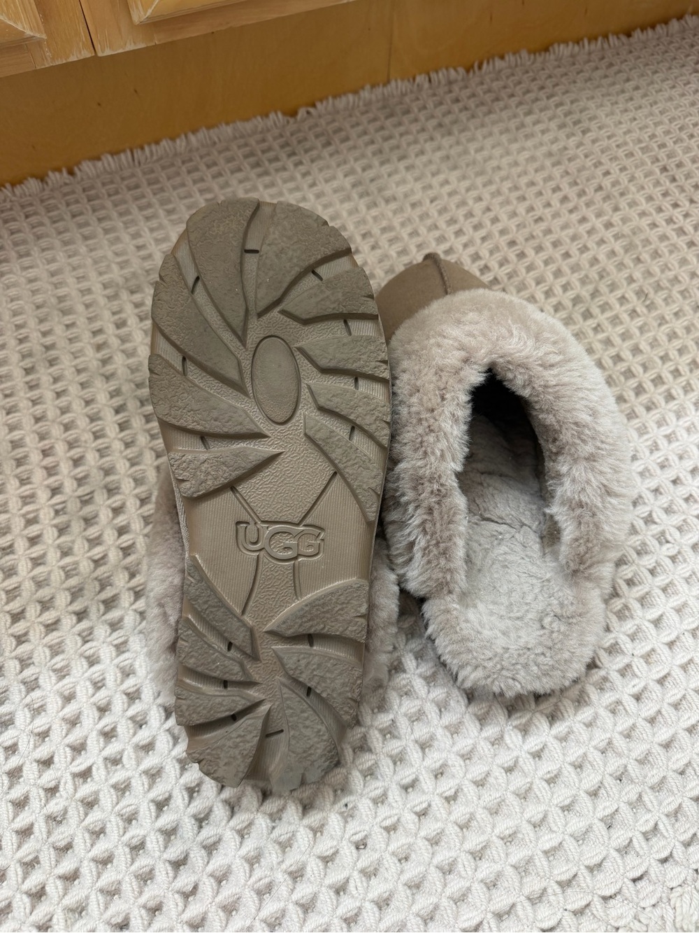UGG Women's Plush Shearling Mule Slippers in Taupe - Picture 5 of 6